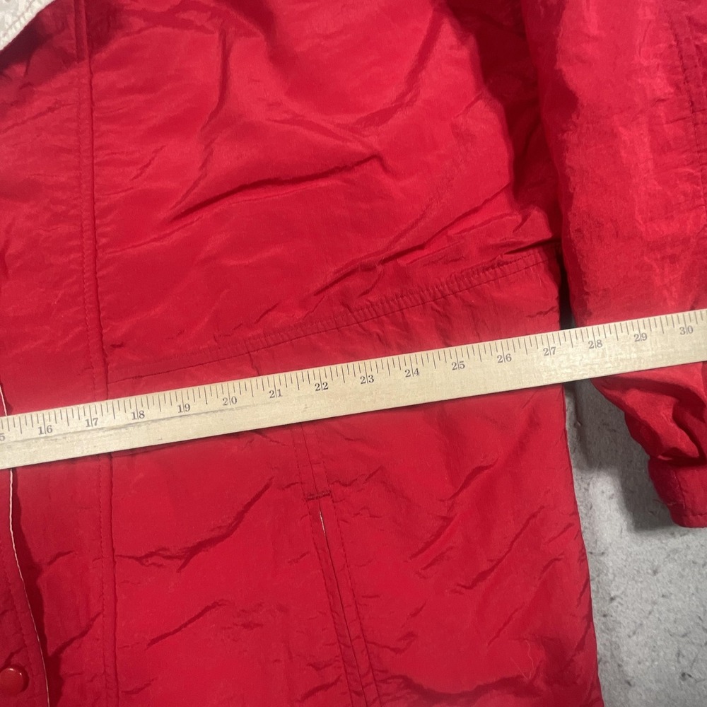 Woolrich Puffer Jacket Women XL Relaxed Red White Insulated Made USA 90s - Picture 5 of 13